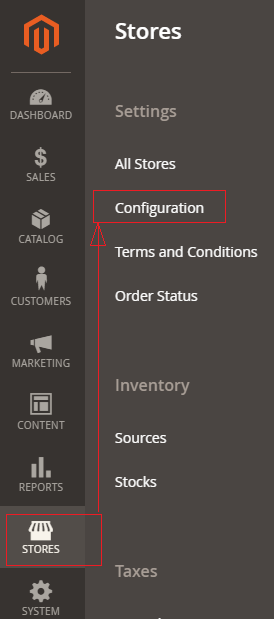 STORES -Configuration