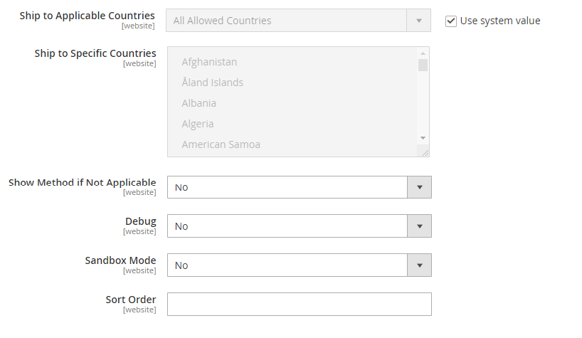 DHL Specify Allowed Countries