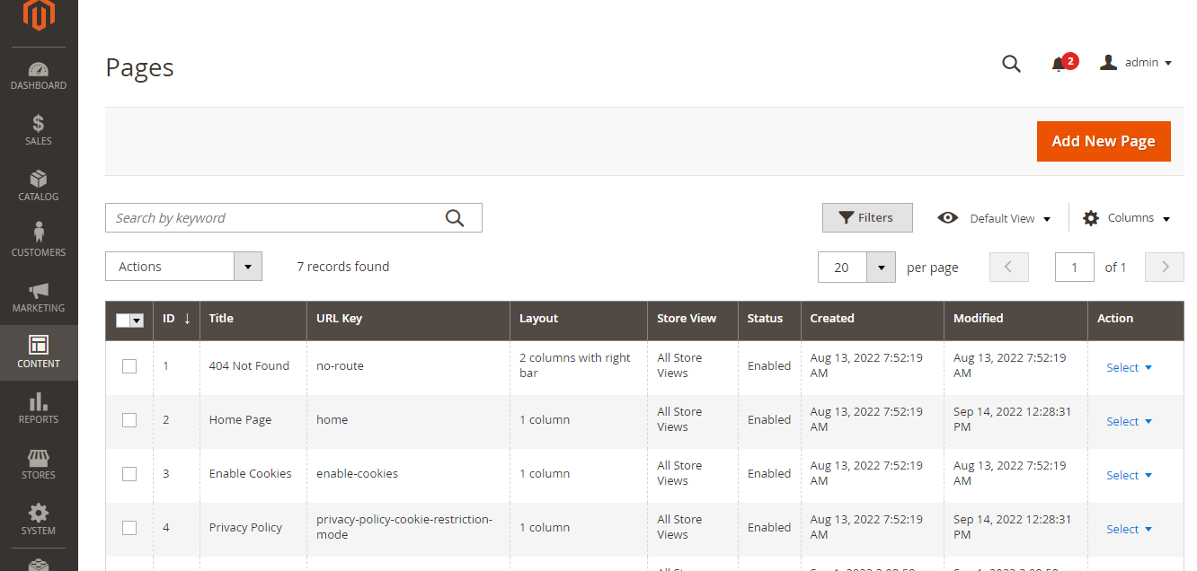 How To Create CMS Pages in Magento / Adobe Commerce 2.x - MAGE2DB.COM